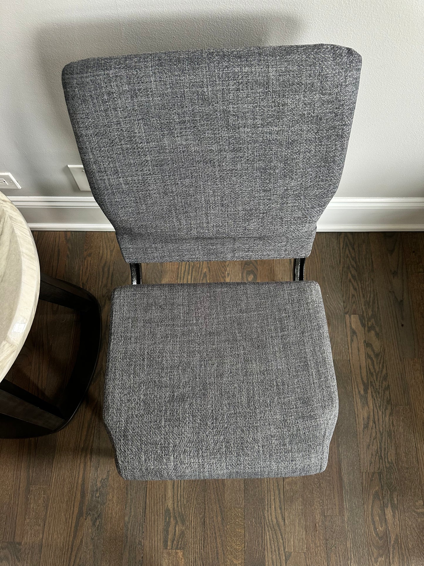 Tweeded Medium Grey Church Chair