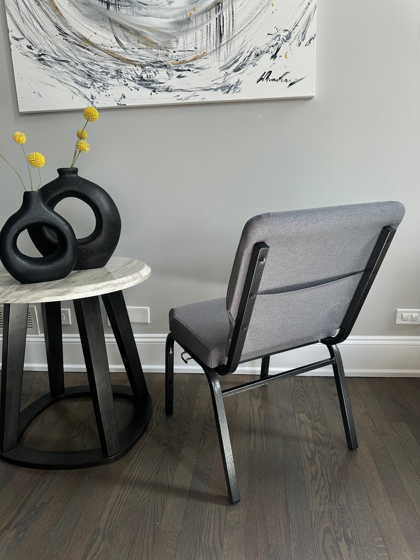 Classic Grey Church Chair