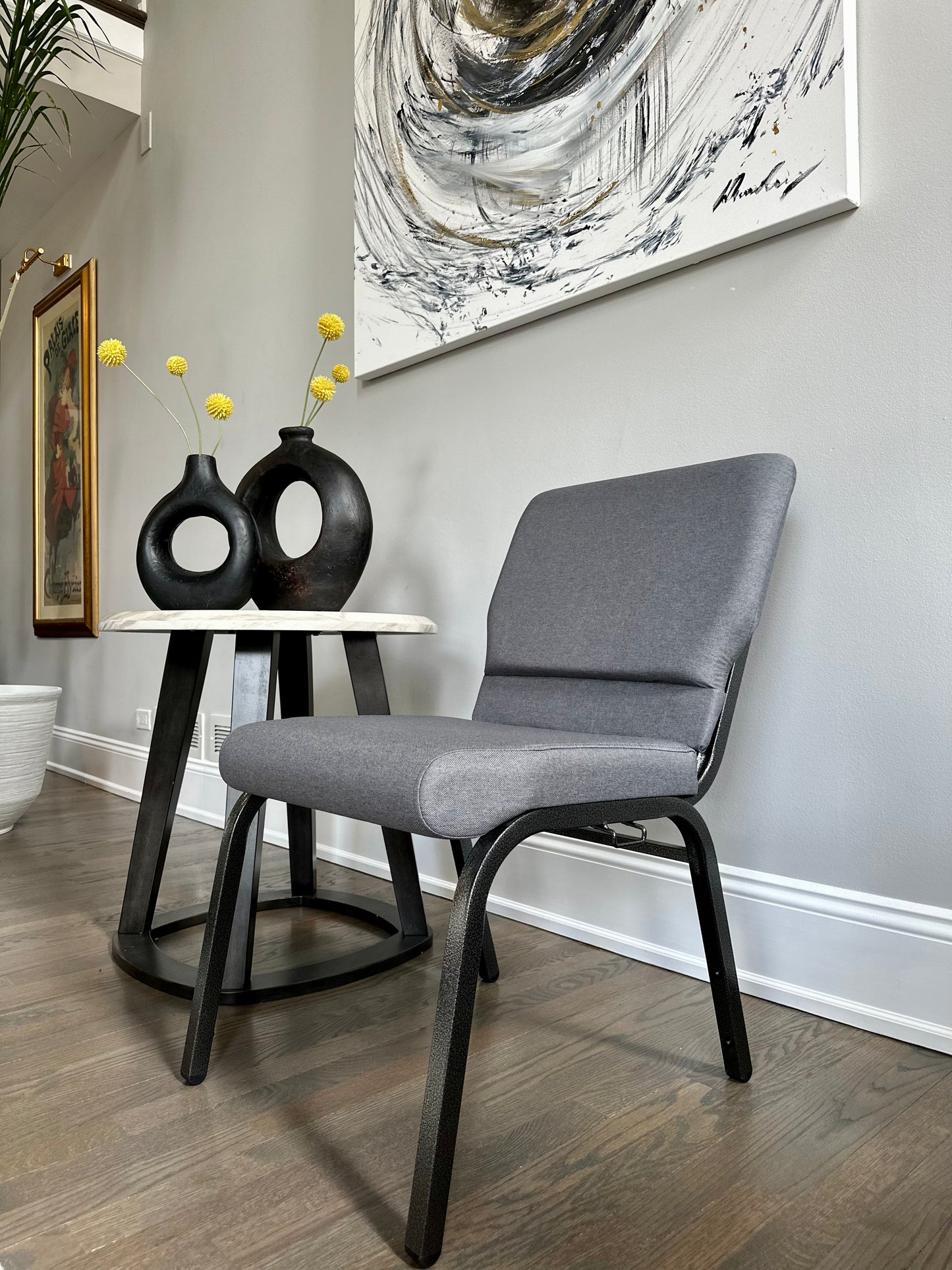Classic Grey Church Chair