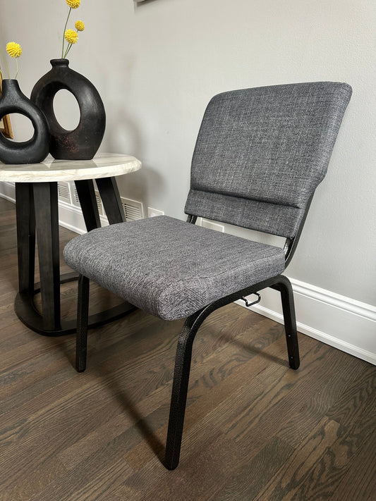 Tweeded Medium Grey Church Chair